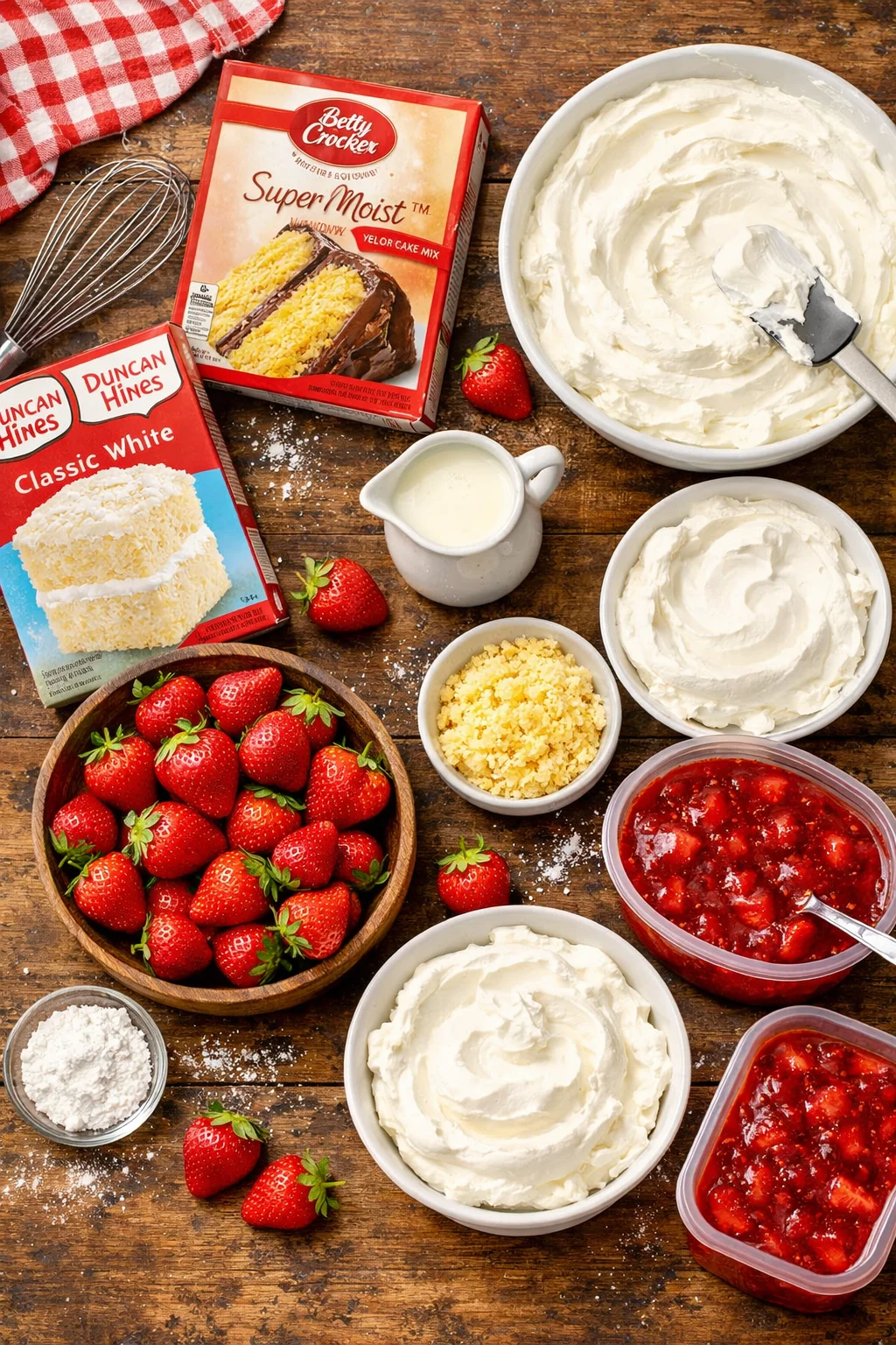 STRAWBERRY SHORTCAKE POKE CAKE