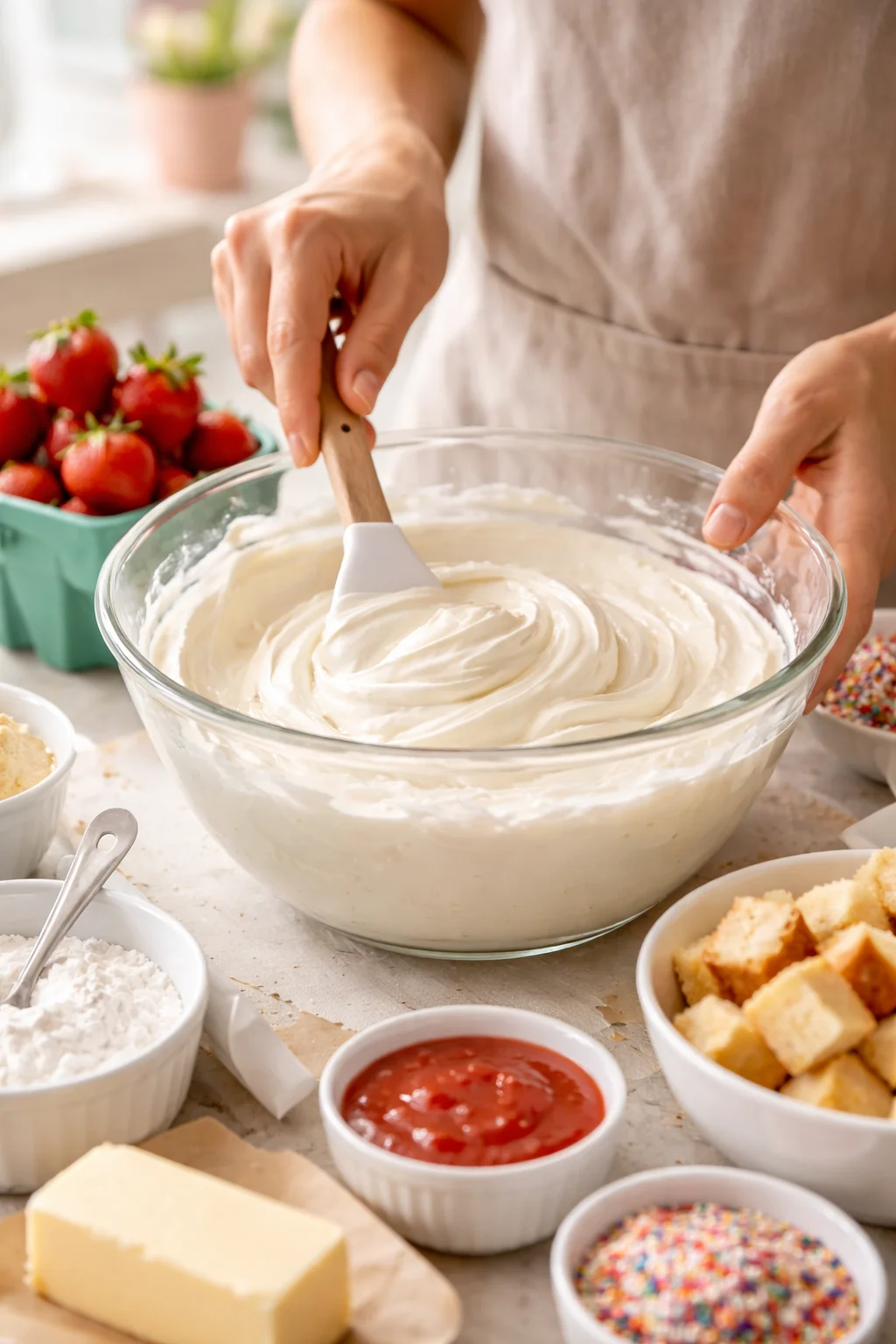 STRAWBERRY SHORTCAKE POKE CAKE