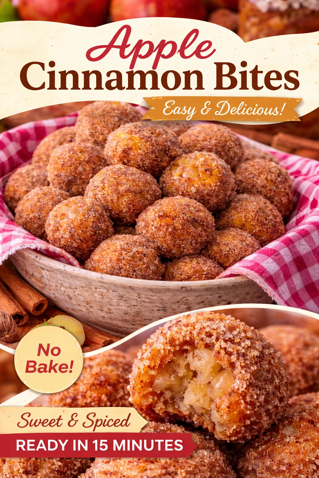 2 INGREDIENT Apple Pie Donut Holes