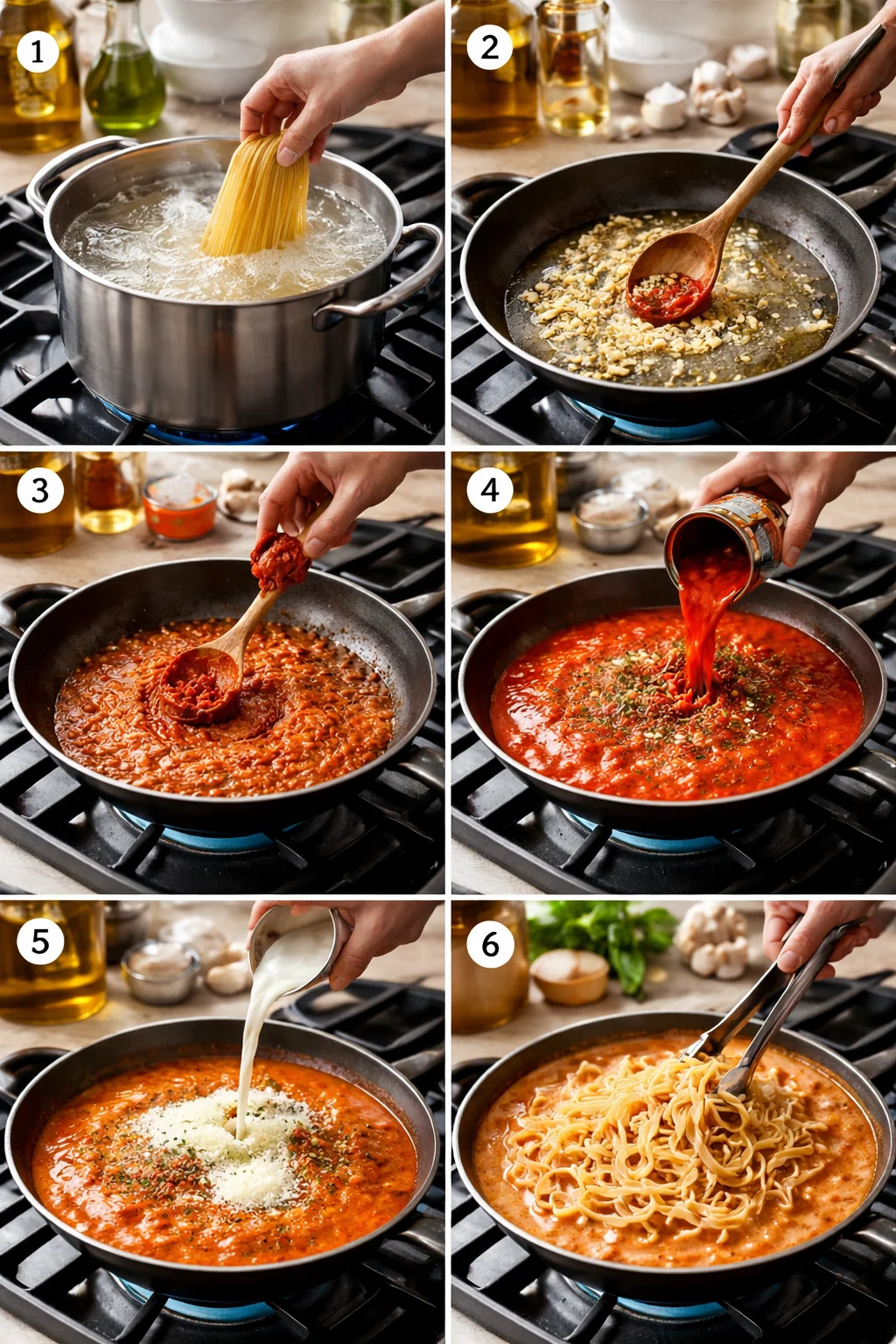 30 Minutes Creamy Garlic Tomato Pasta