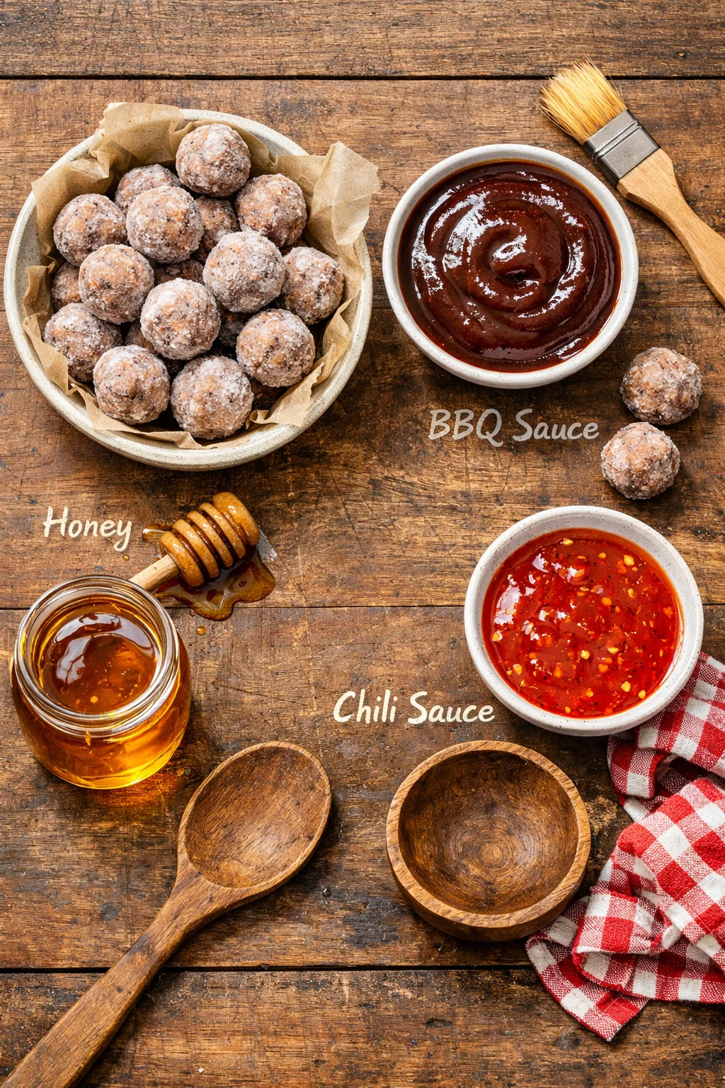 4-Ingredient Honey BBQ Crockpot Meatballs