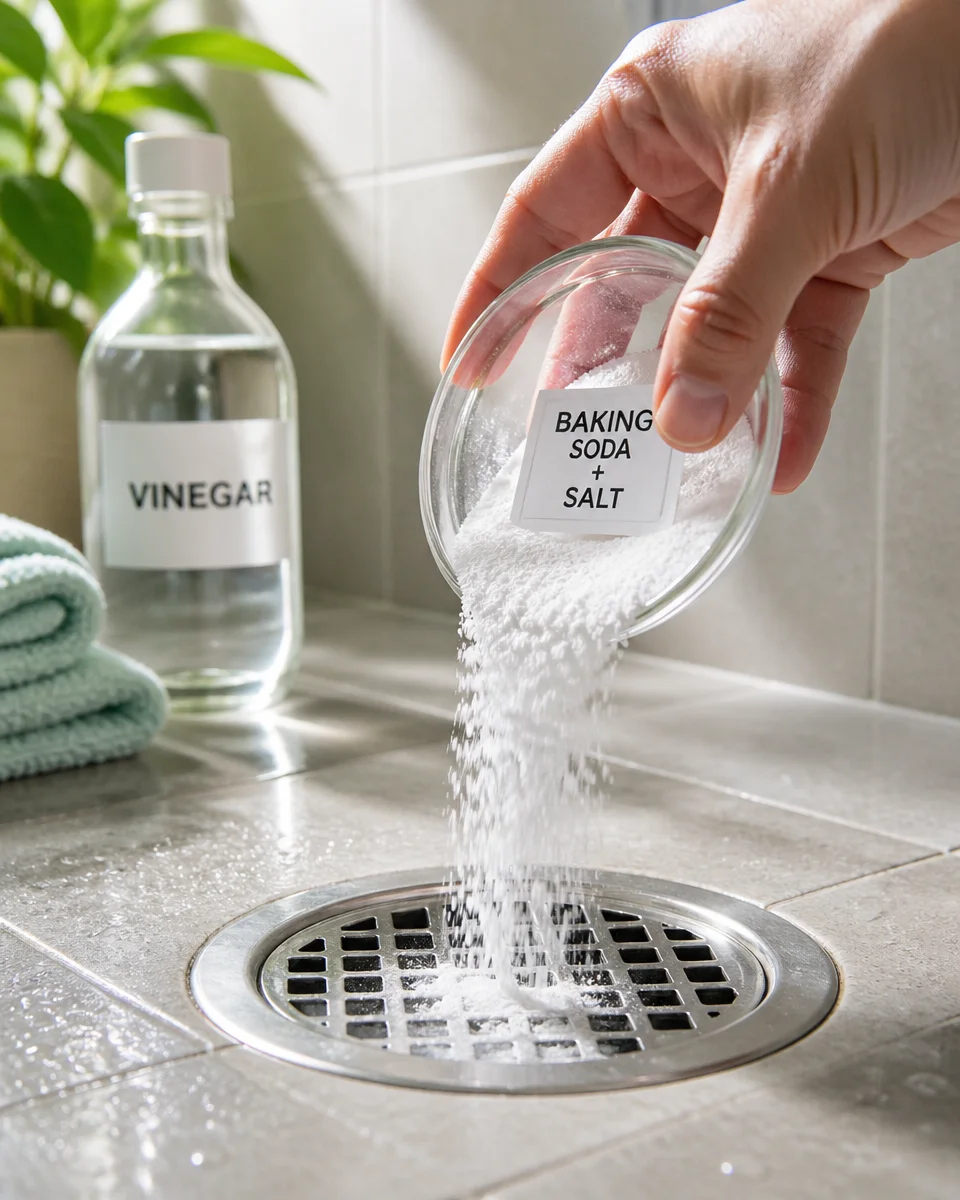 A SIMPLE METHOD TO HELP FRESHEN SHOWER DRAINS