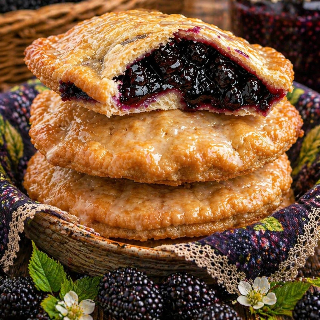 Delicious Air Fryer Blackberry Hand Pies with homemade filling and flaky crust