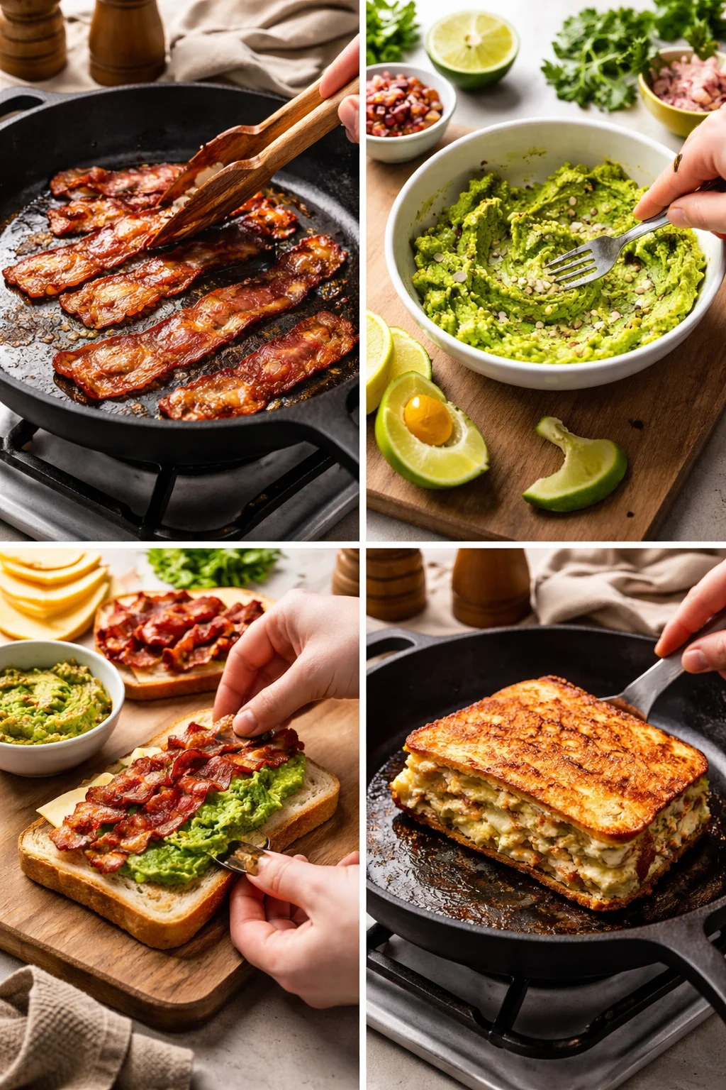 Bacon Guacamole Grilled Cheese Sandwich