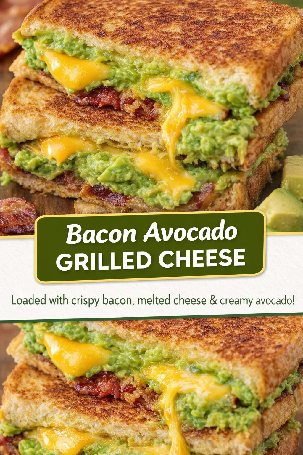 Bacon Guacamole Grilled Cheese Sandwich