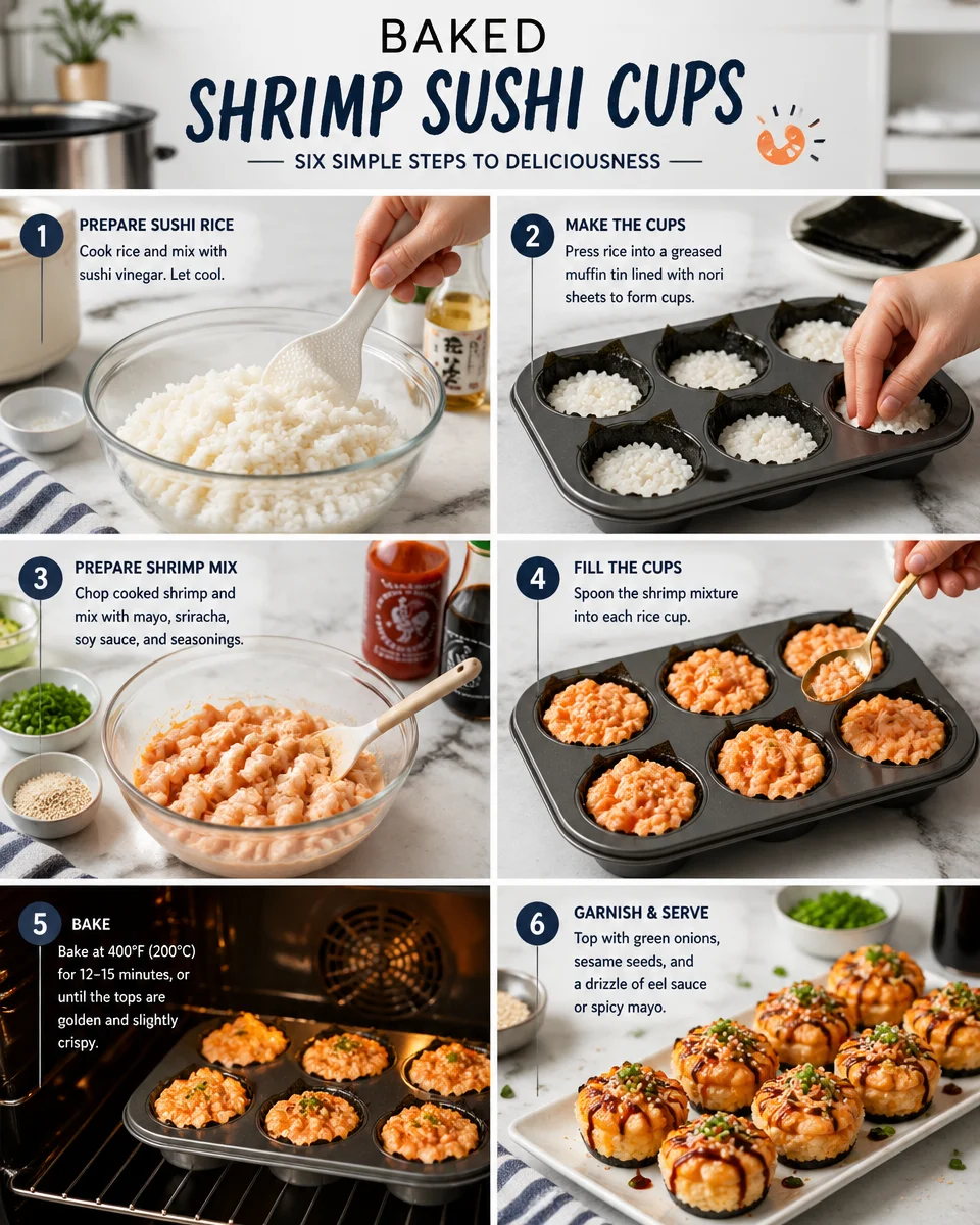 Baked Shrimp Sushi Cups