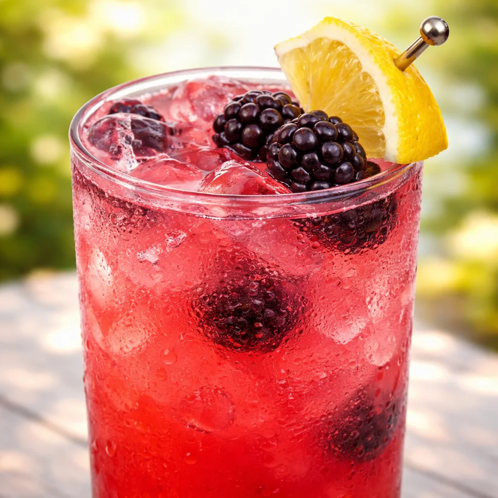 Refreshing blackberry lemonade made with fresh blackberries and lemon juice