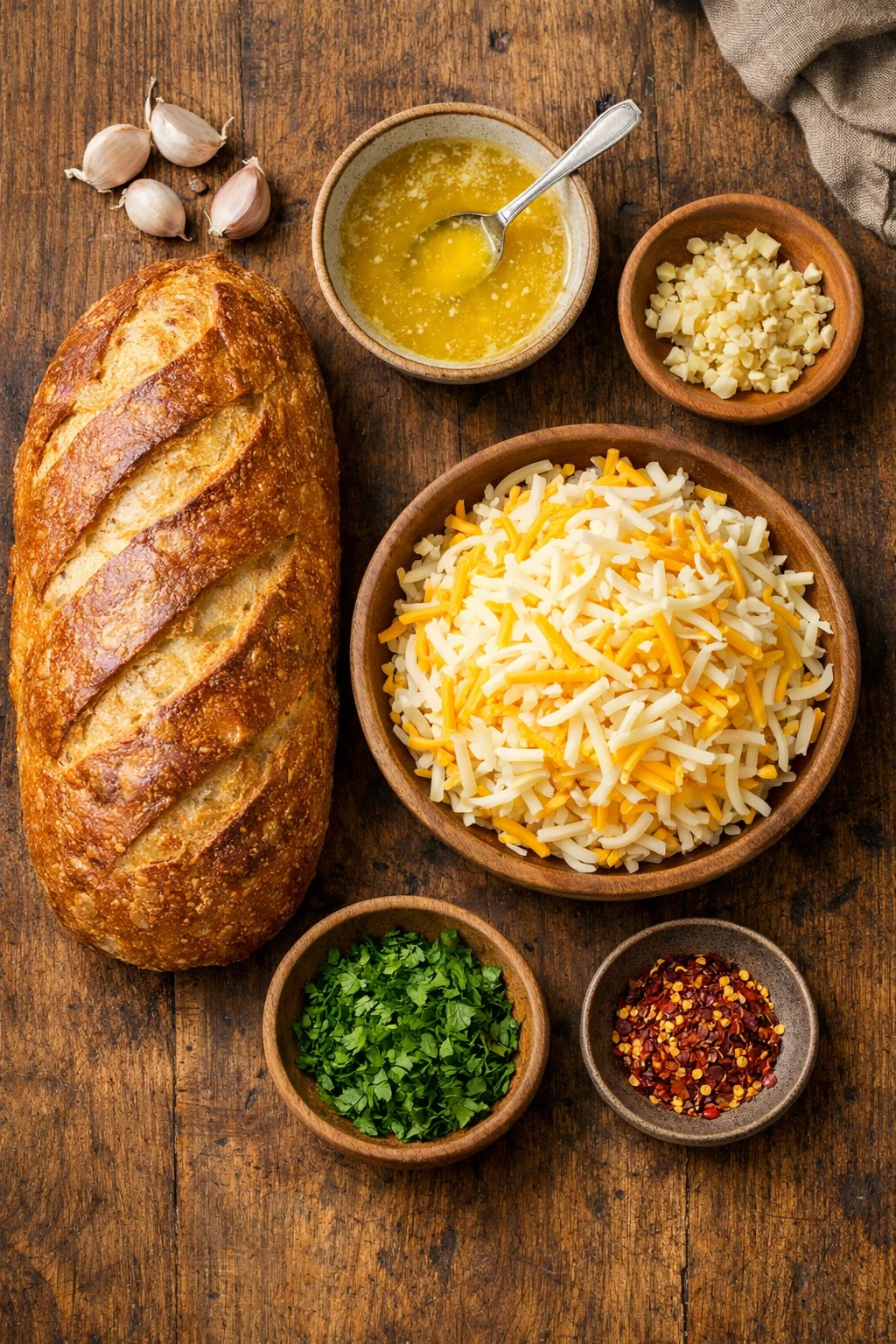 Cheesy Pull-Apart Garlic Bread