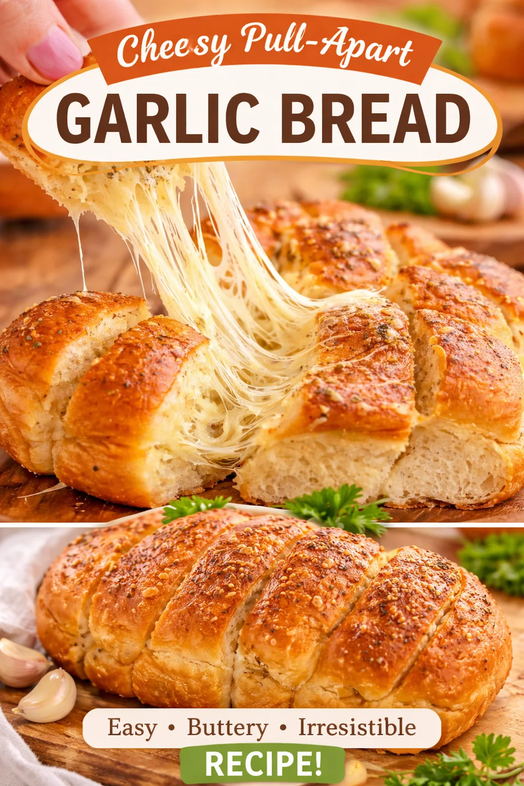 Cheesy Pull-Apart Garlic Bread