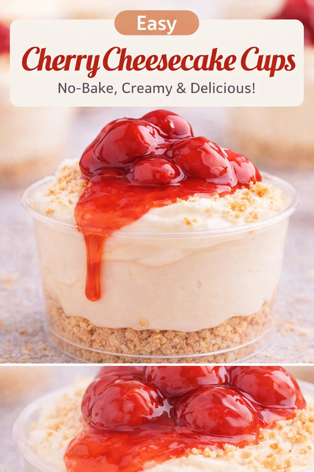 Cherry Cheesecake Shots