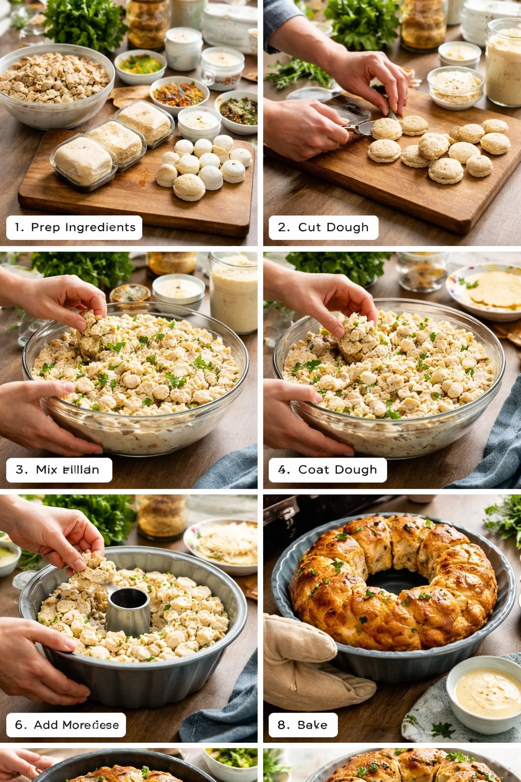 Chicken Alfredo Monkey Bread