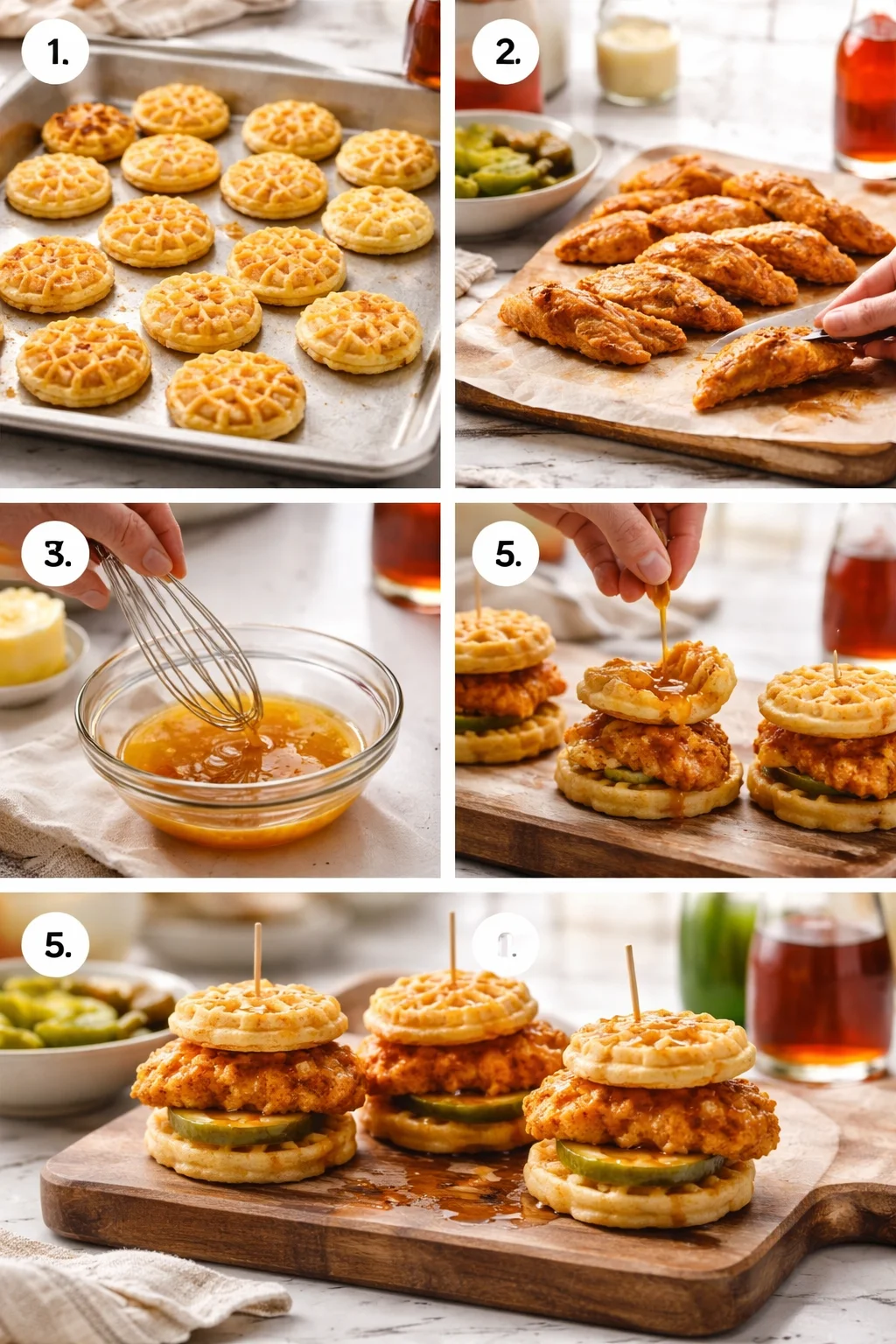CHICKEN AND WAFFLE SLIDERS