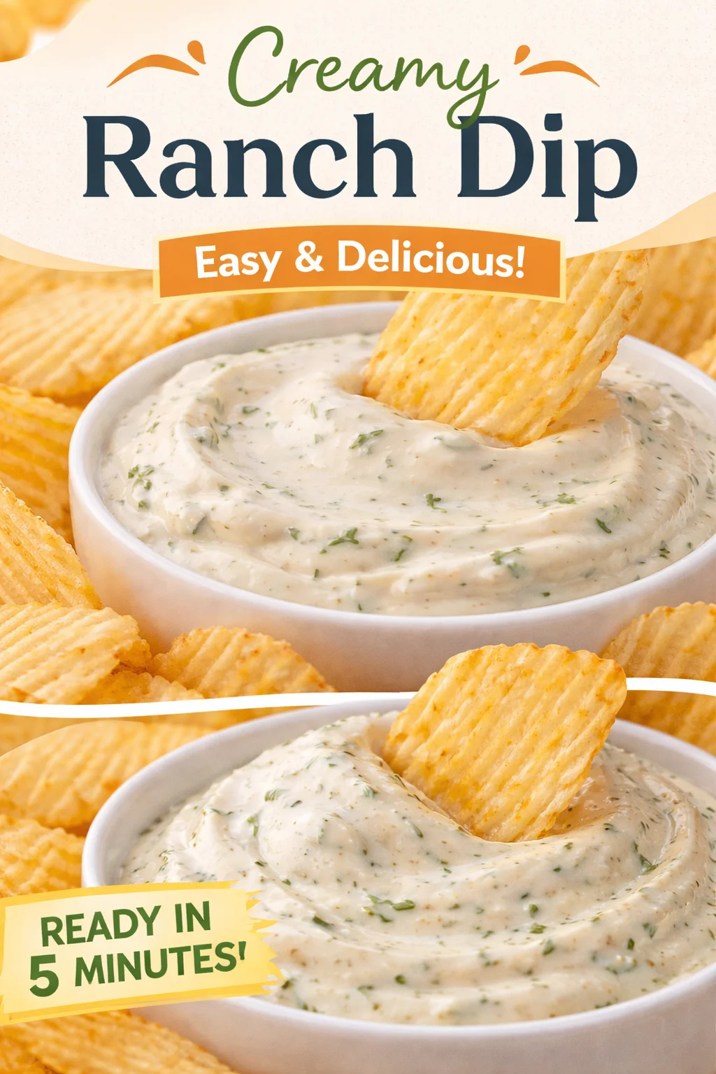 Creamy Herb and Garlic Chip Dip