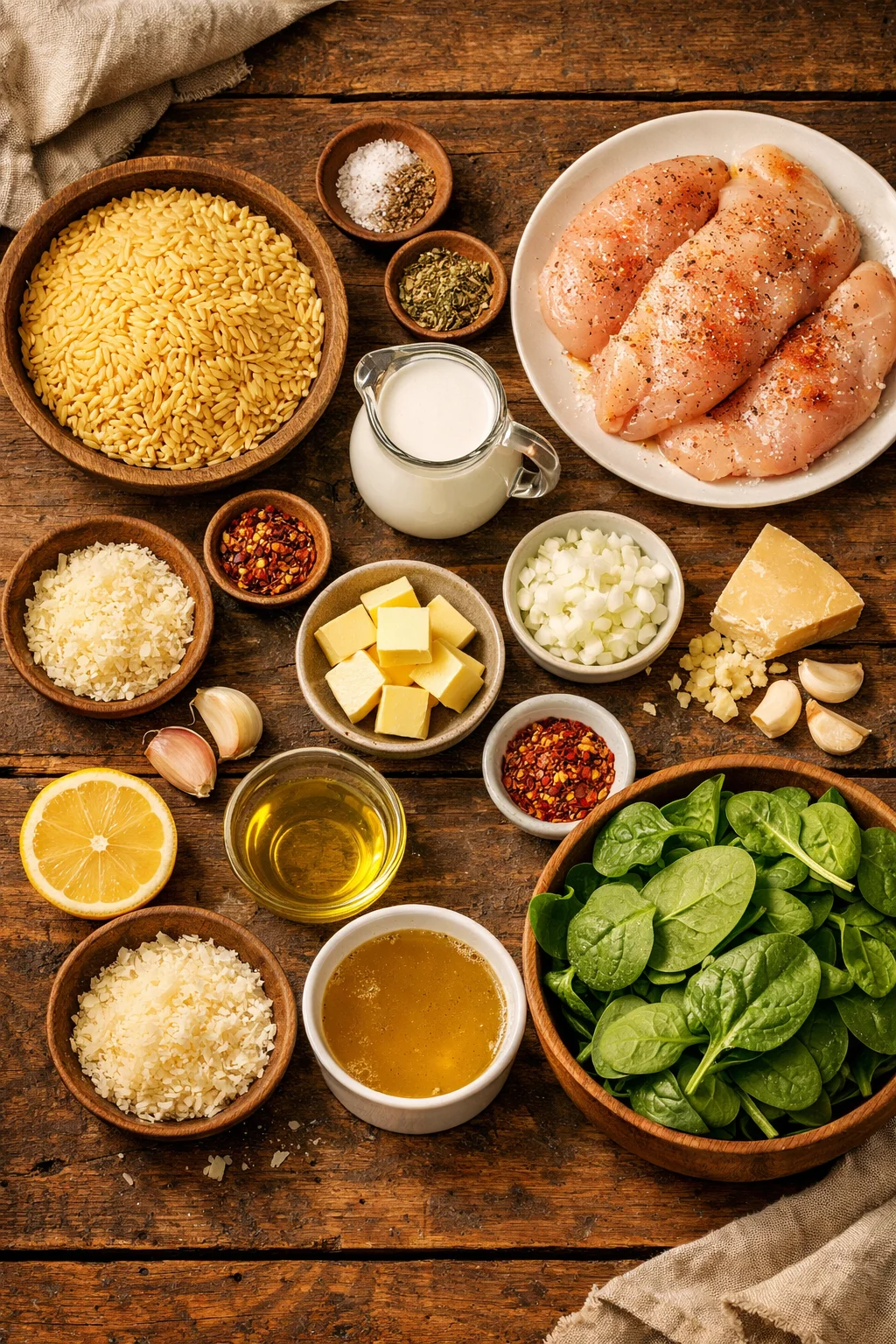 CREAMY PARMASAN CHICKEN ORZO