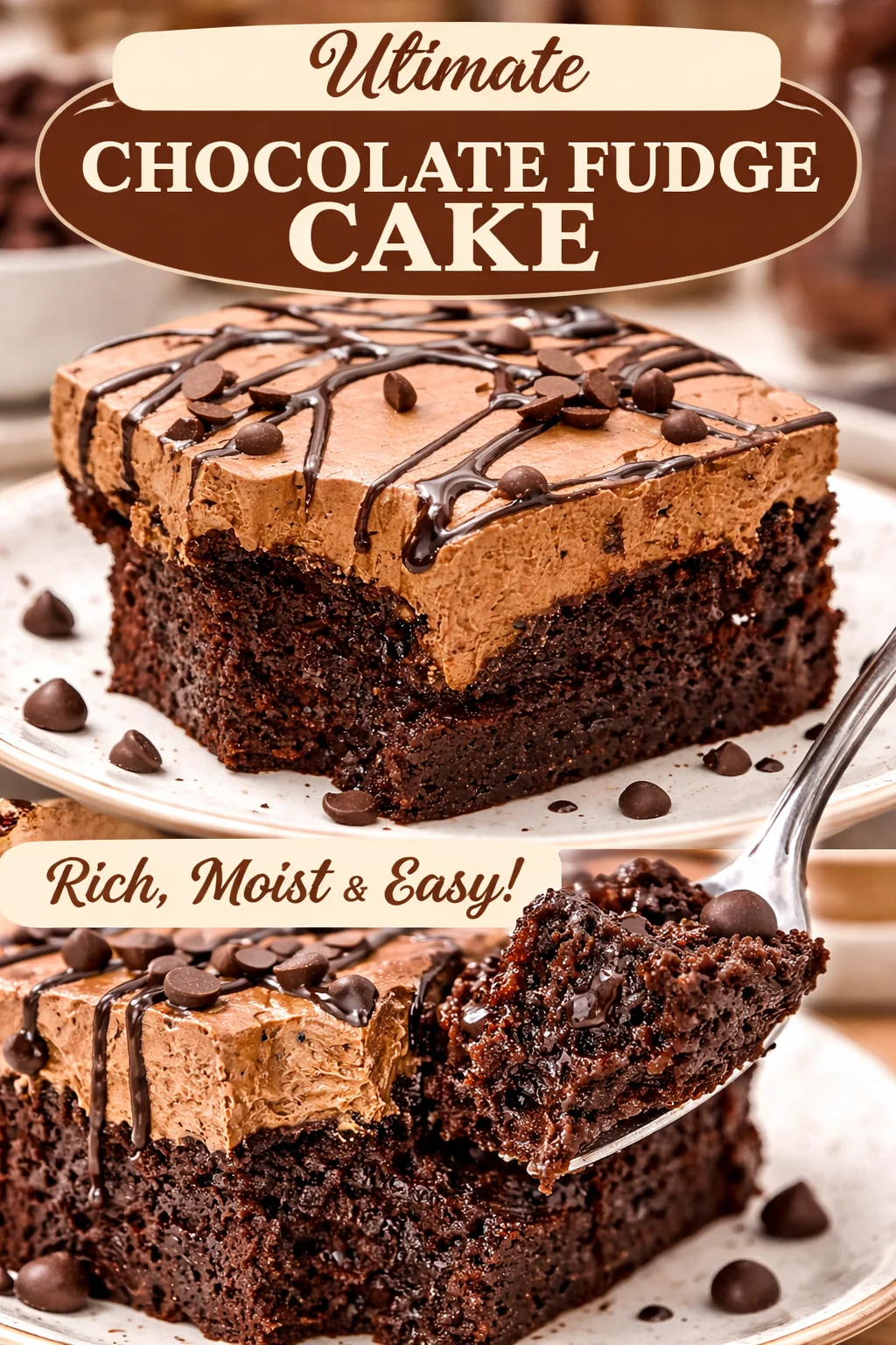 DEATH BY CHOCOLATE POKE CAKE