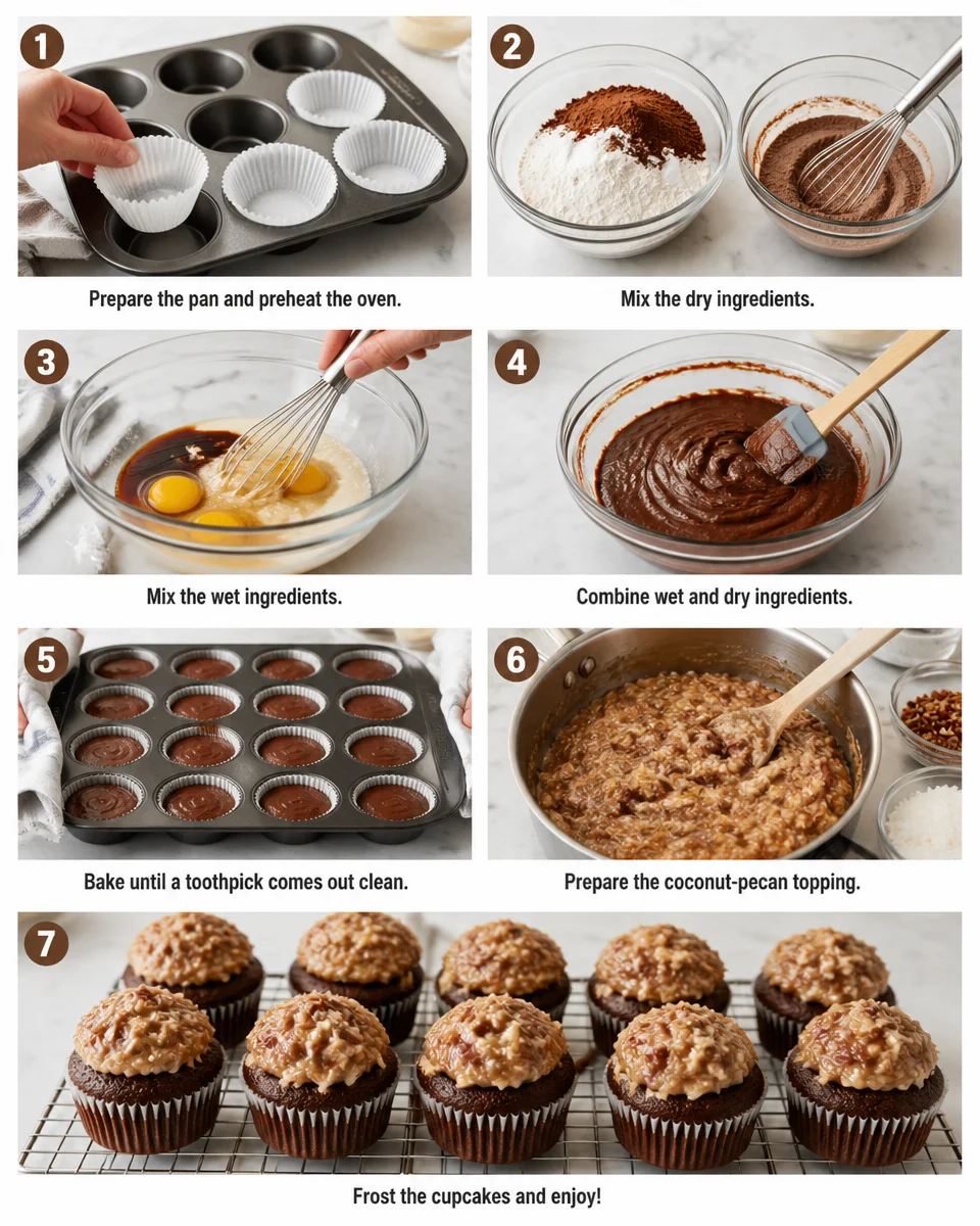 GERMAN CHOCOLATE CUPCAKES