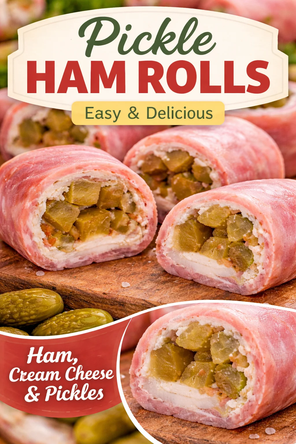 HAM PICKLE ROLL-UPS
