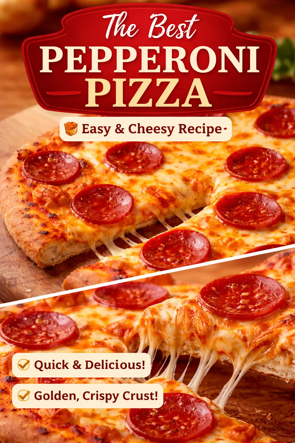 homemade pepperoni pizza