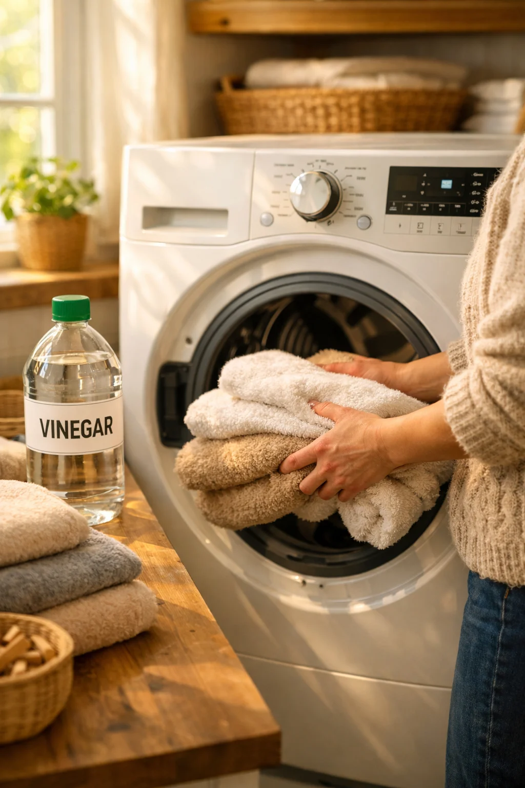 How Vinegar Can Make Your Clothes Whiter and Towels Softer
