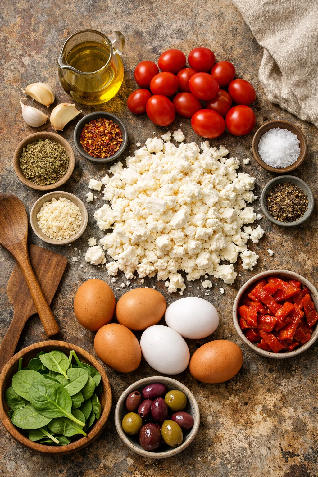 Mediterranean Baked Feta Eggs