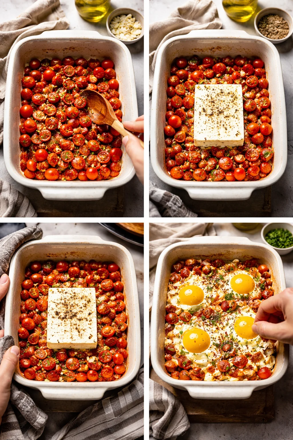 Mediterranean Baked Feta Eggs