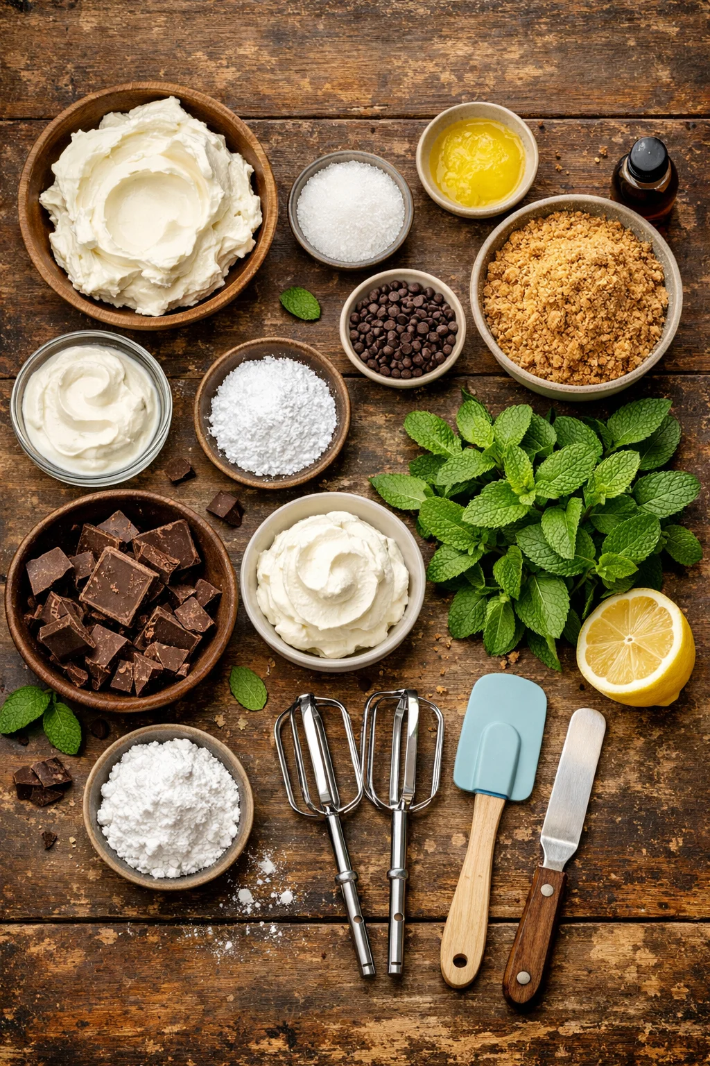 Mini Andes Mint Cheesecakes