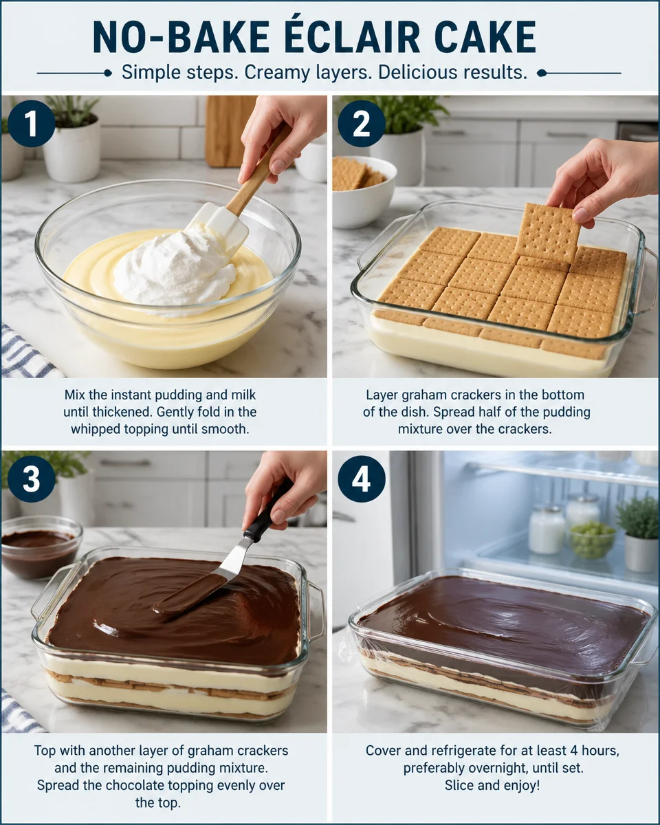 No-Bake Éclair Cake