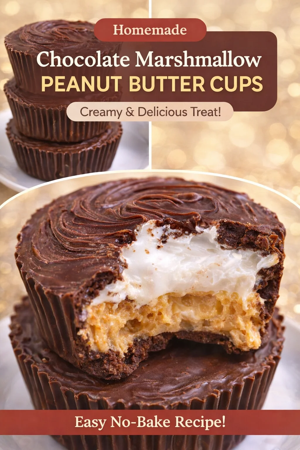 PEANUT BUTTER MARSHMALLOW CUPS
