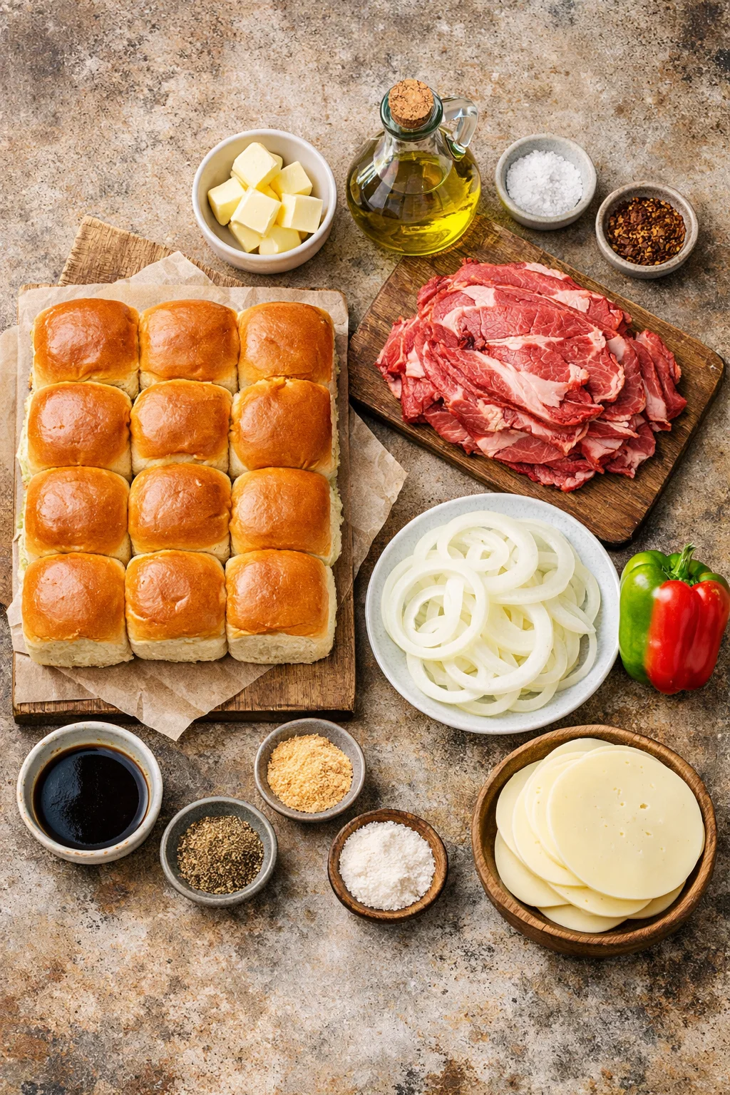 Philly cheesesteak sliders