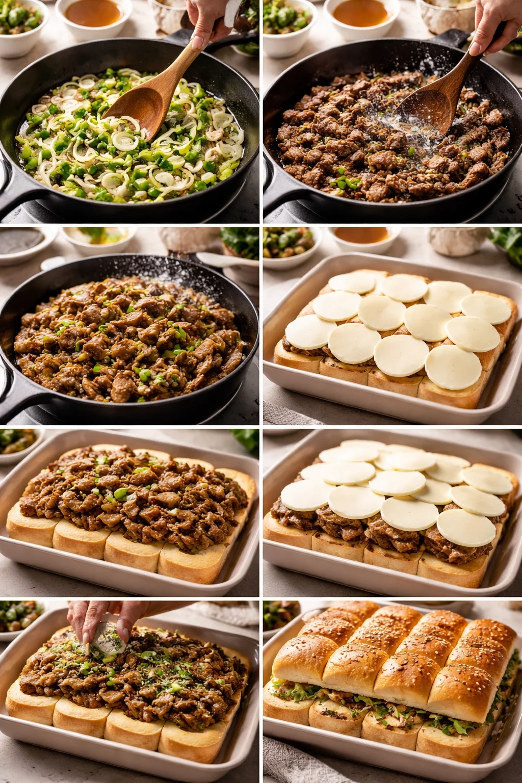 Philly cheesesteak sliders