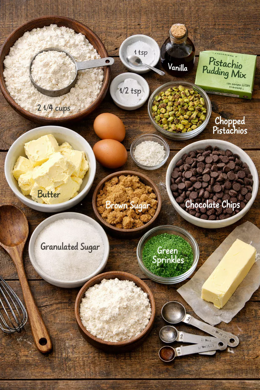 Pistachio and Chocolate Leprechaun Cookies