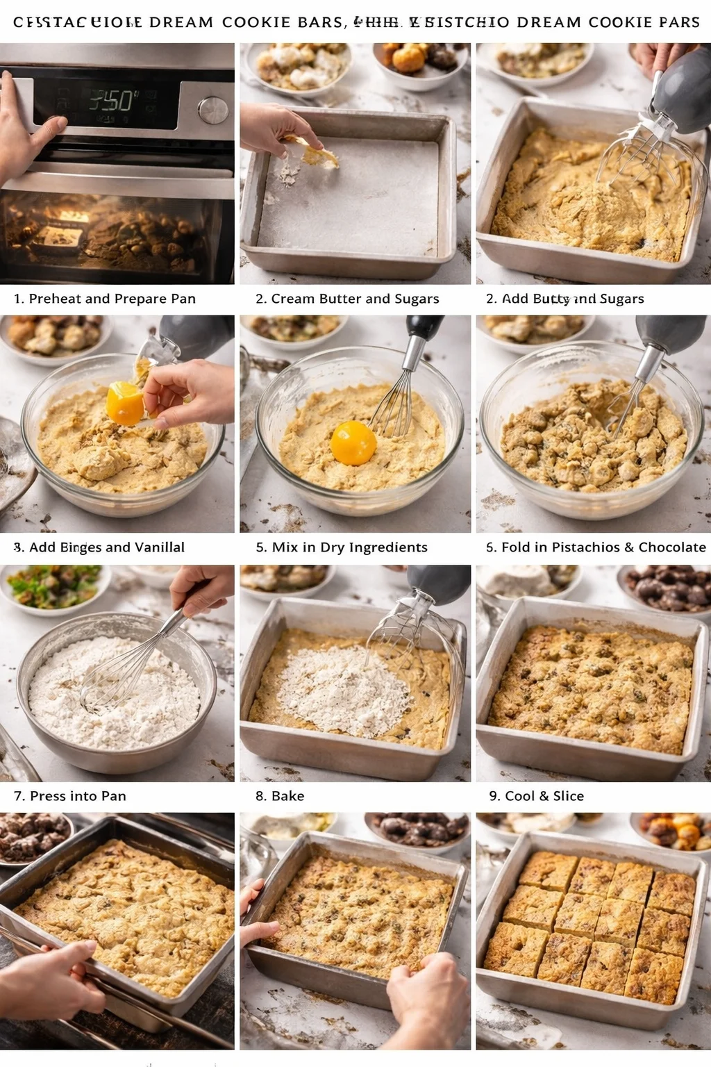 Pistachio Dream Cookie Bars