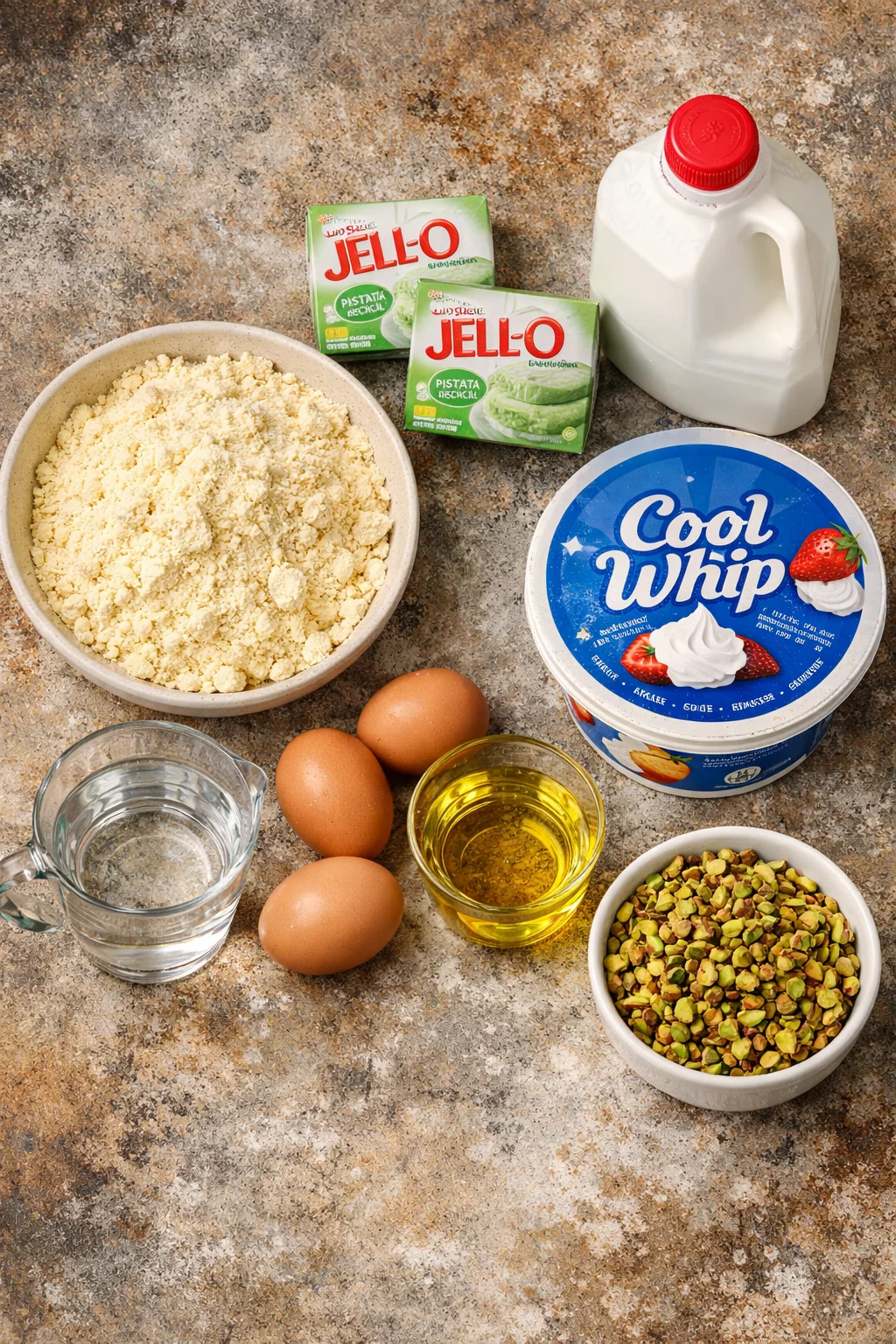 Pistachio Pudding Poke Cake