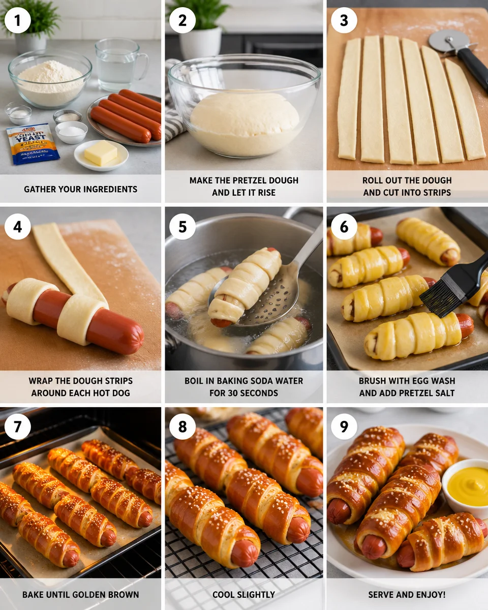 pretzel dogs Recipe
