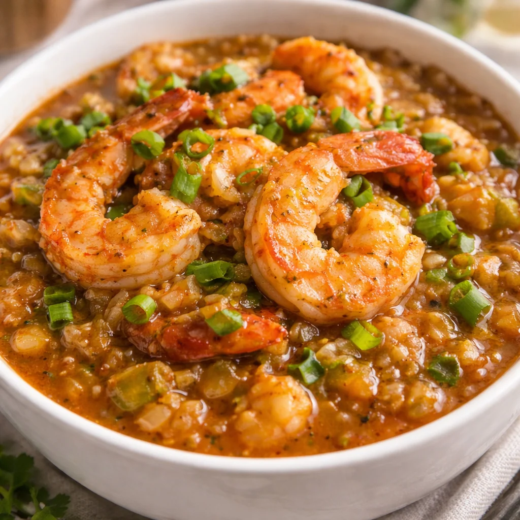 Delicious Shrimp Étouffée served over rice, showcasing rich flavors and Cajun tradition.