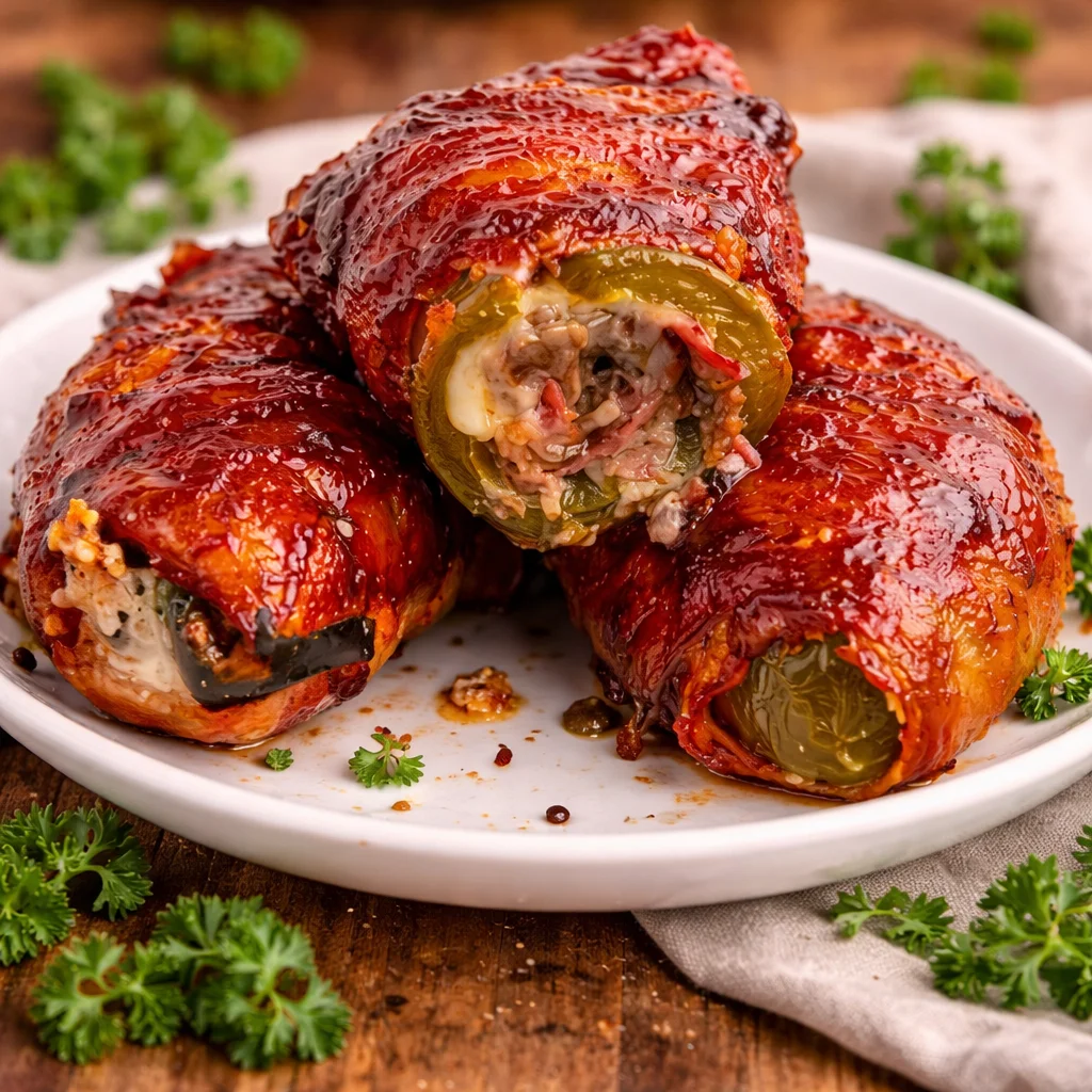 Delicious Texas Twinkies: Bacon-wrapped jalapeños filled with cream cheese and brisket.