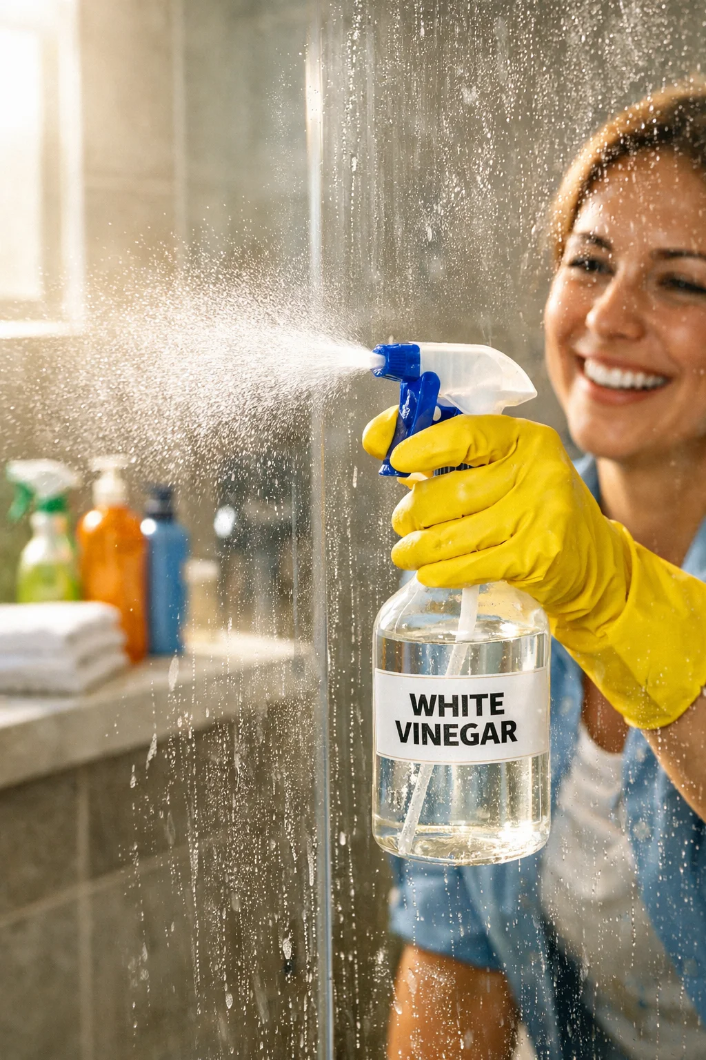 White Vinegar Dissolves Hard Water Stains Instantly