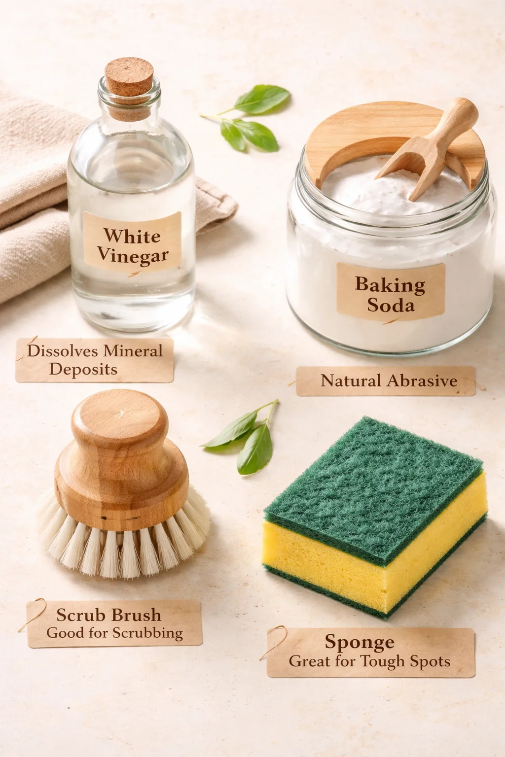 White Vinegar Dissolves Hard Water Stains Instantly