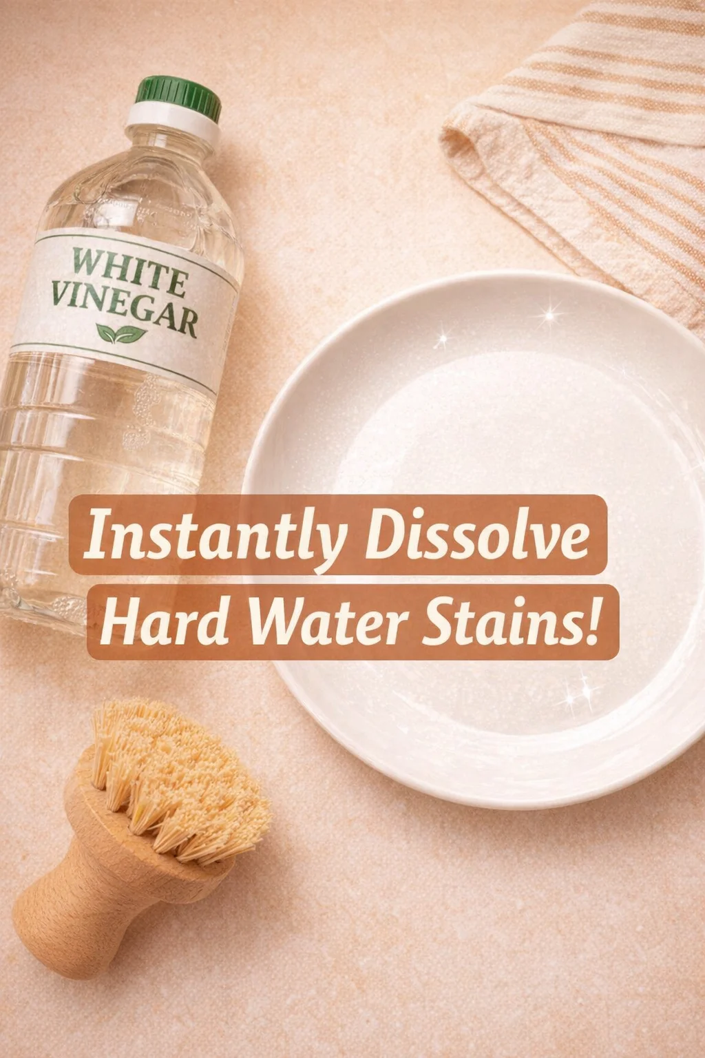 White Vinegar Dissolves Hard Water Stains Instantly