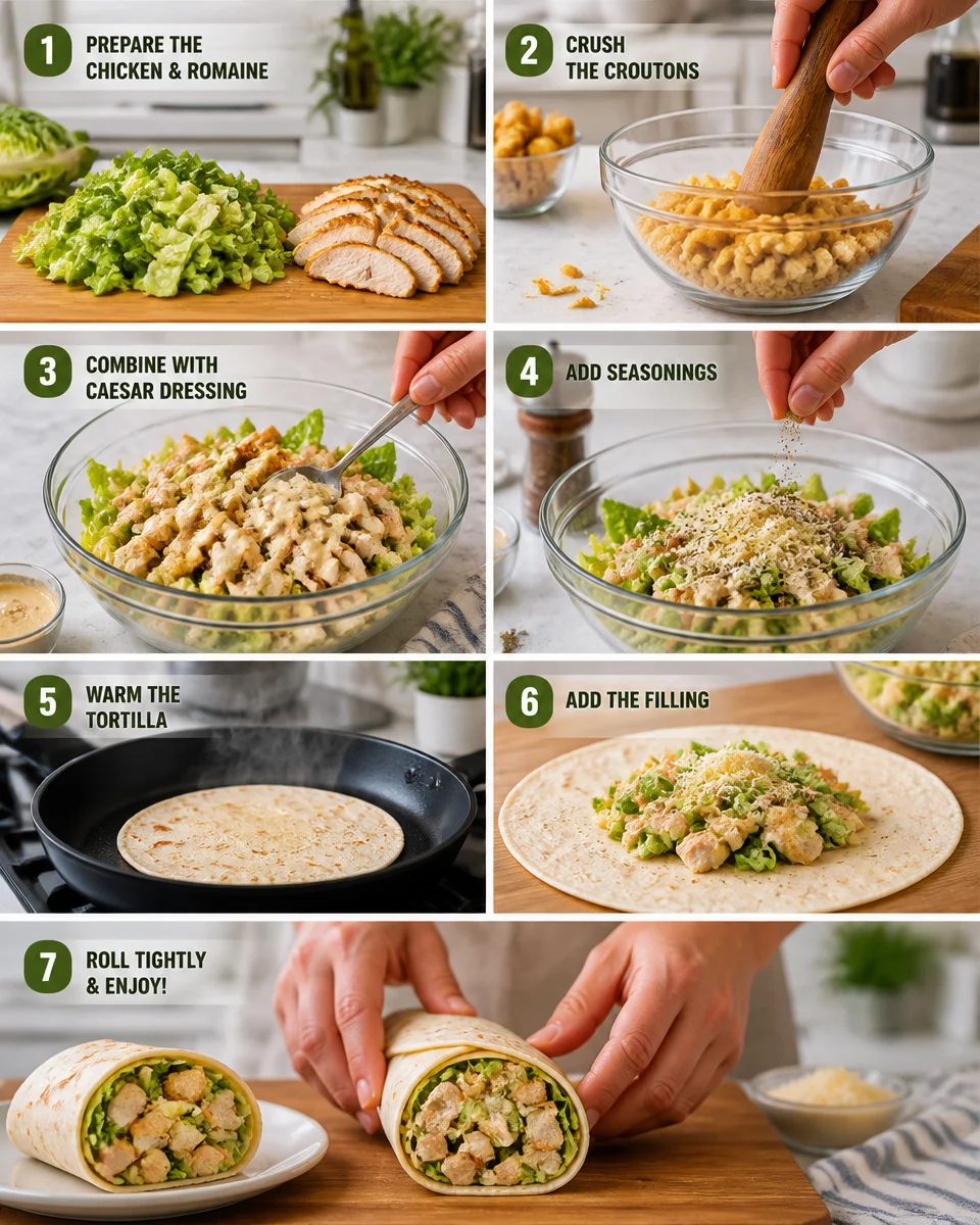 Chopped Chicken Caesar Wrap