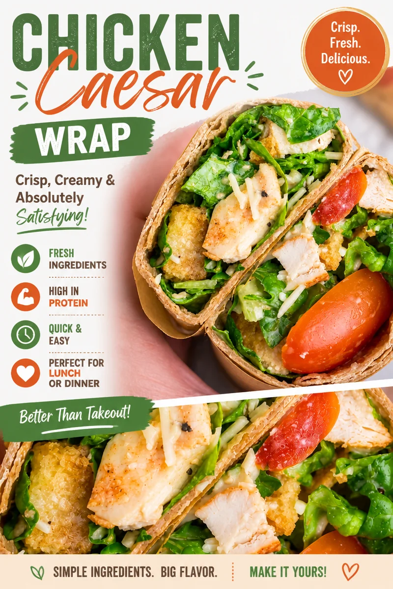 Chopped Chicken Caesar Wrap
