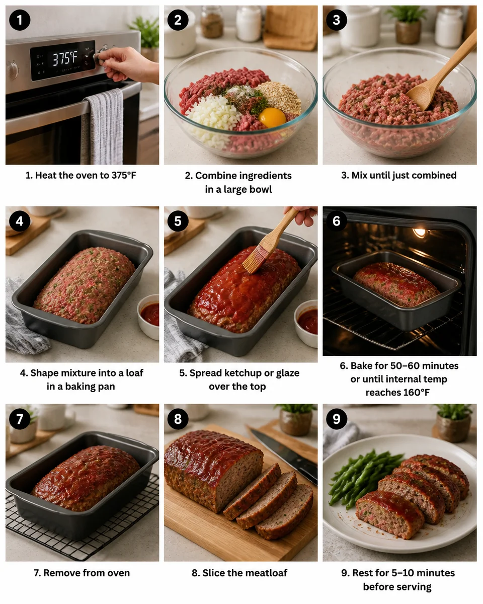 Classic Meatloaf Recipe with Ketchup Glaze — Juicy and Tender