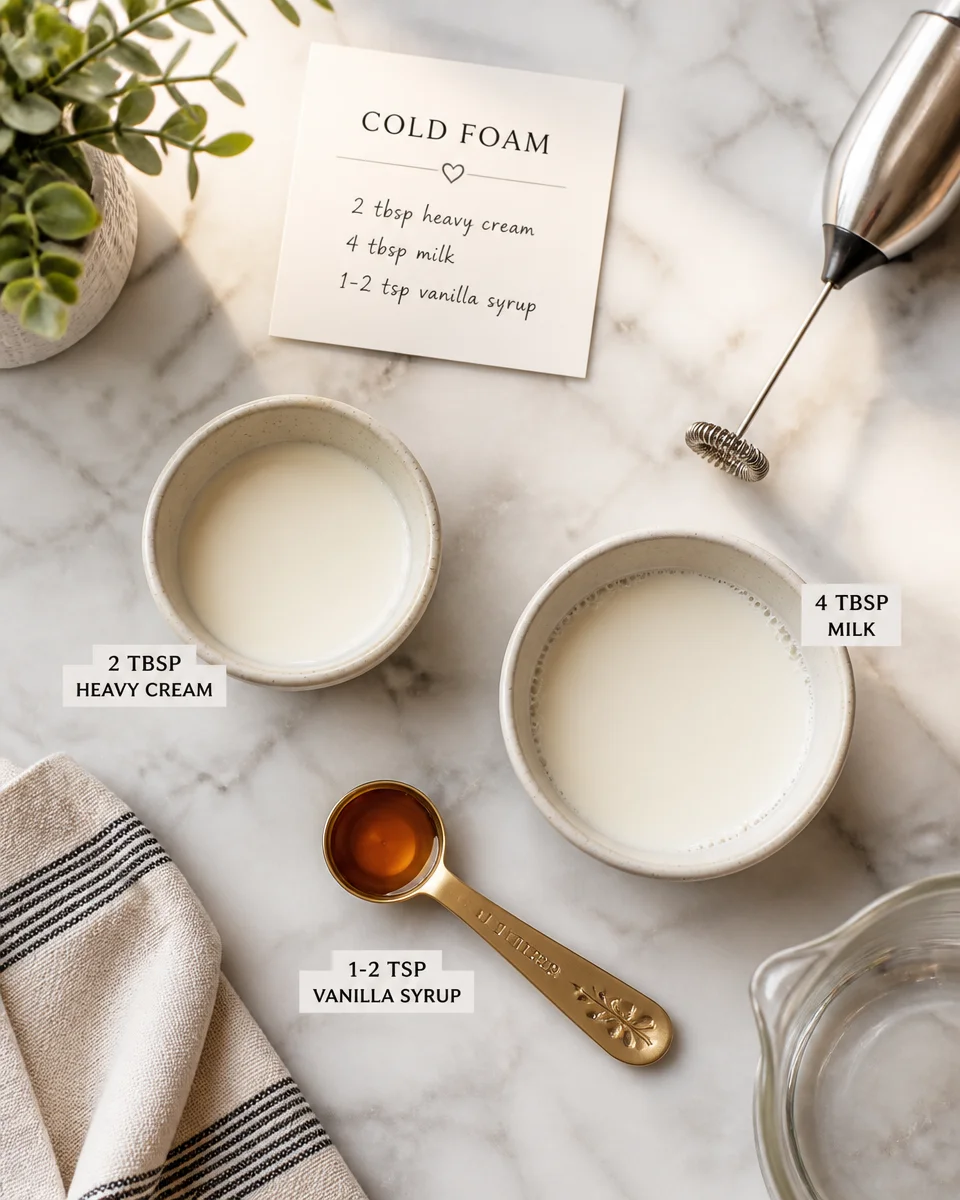 Cold Foam Recipe — Easy 3 Ingredient Coffee Topping