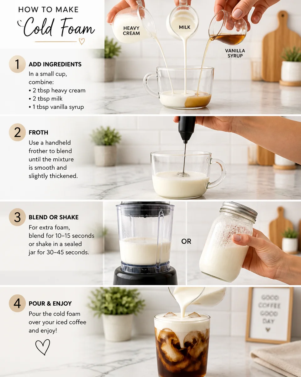 Cold Foam Recipe — Easy 3 Ingredient Coffee Topping