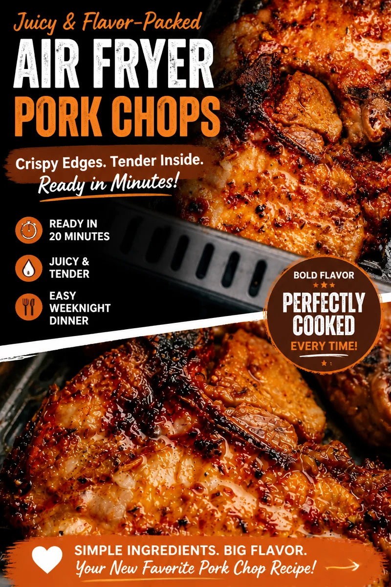 Easy Air Fryer Pork Chops — Crispy Juicy 15 Minutes