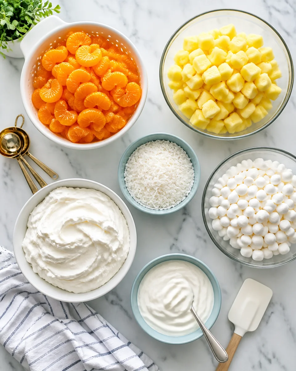 Easy Ambrosia Salad — Classic Fluffy Fruit Salad