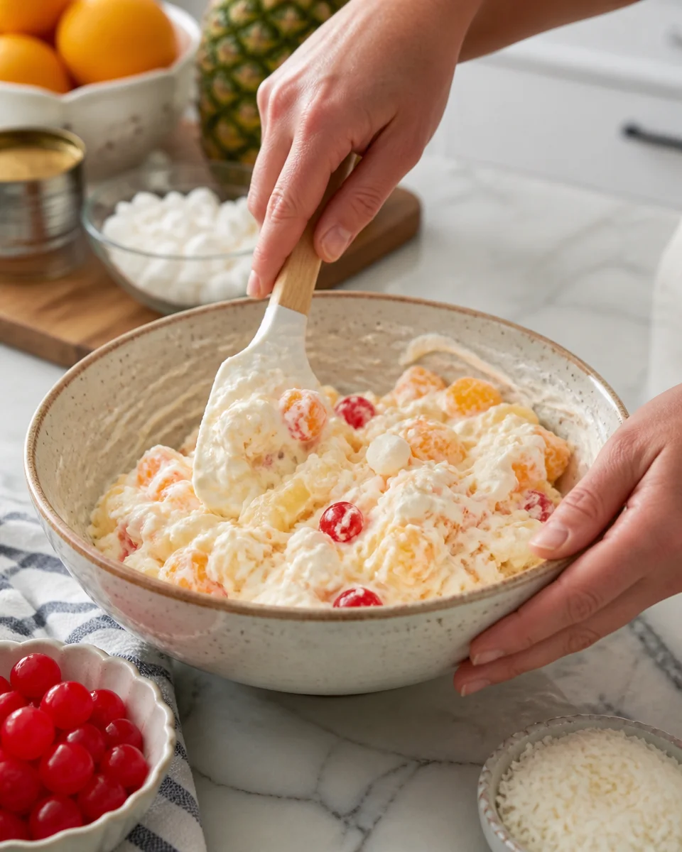 Easy Ambrosia Salad — Classic Fluffy Fruit Salad