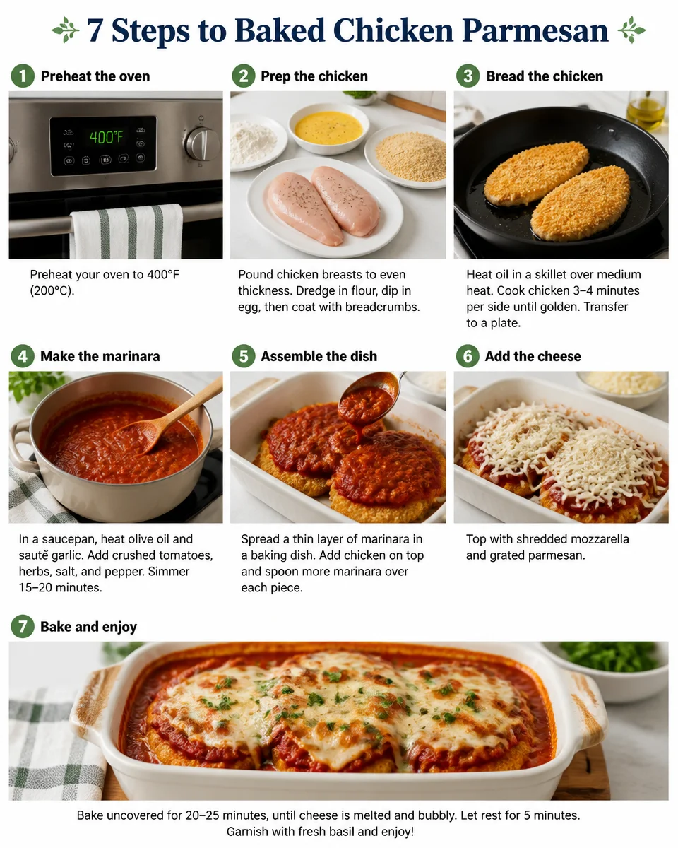 Easy Baked Chicken Parmesan — Crispy Not Fried