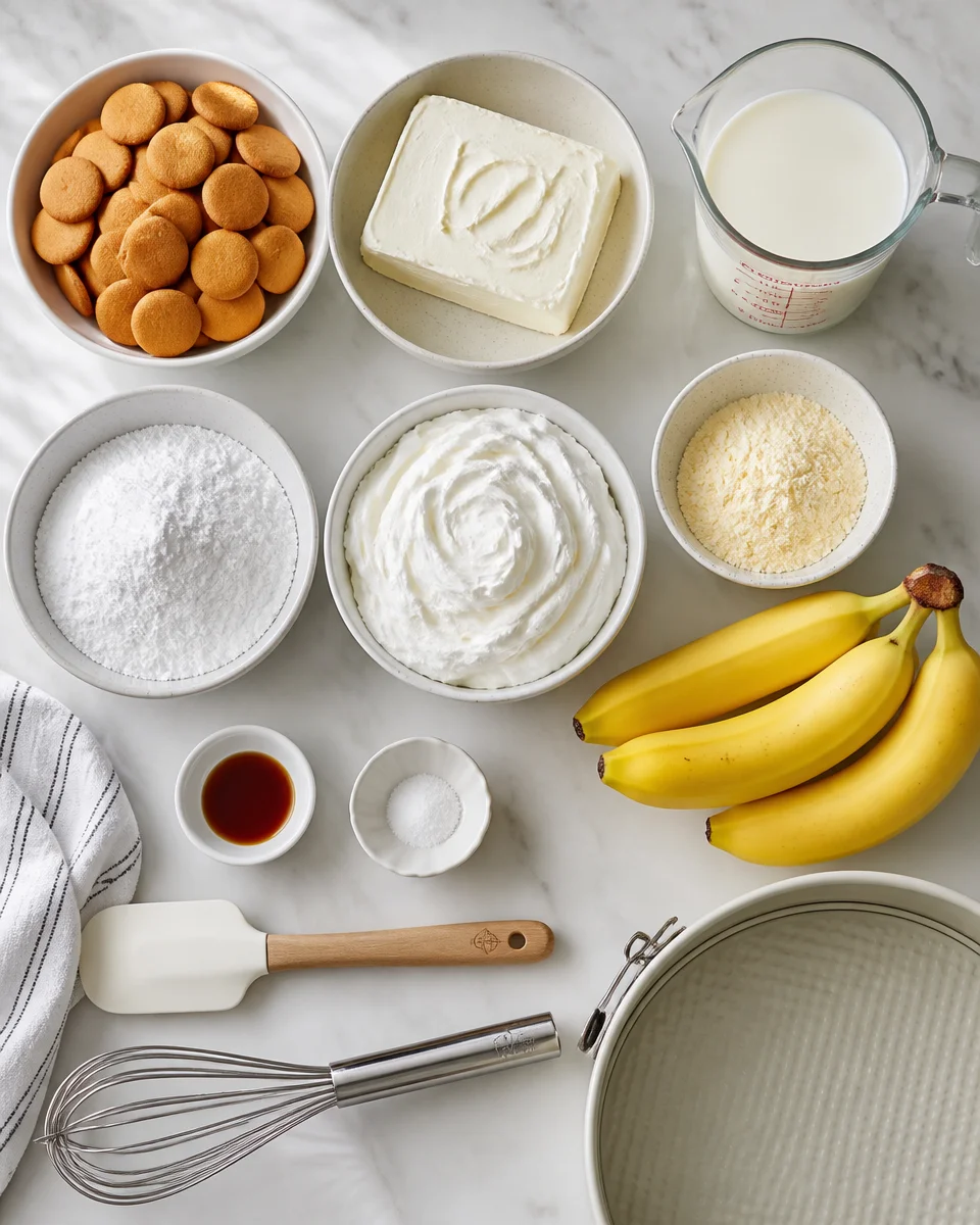 Easy Banana Pudding Cheesecake — No Bake Layered Dessert