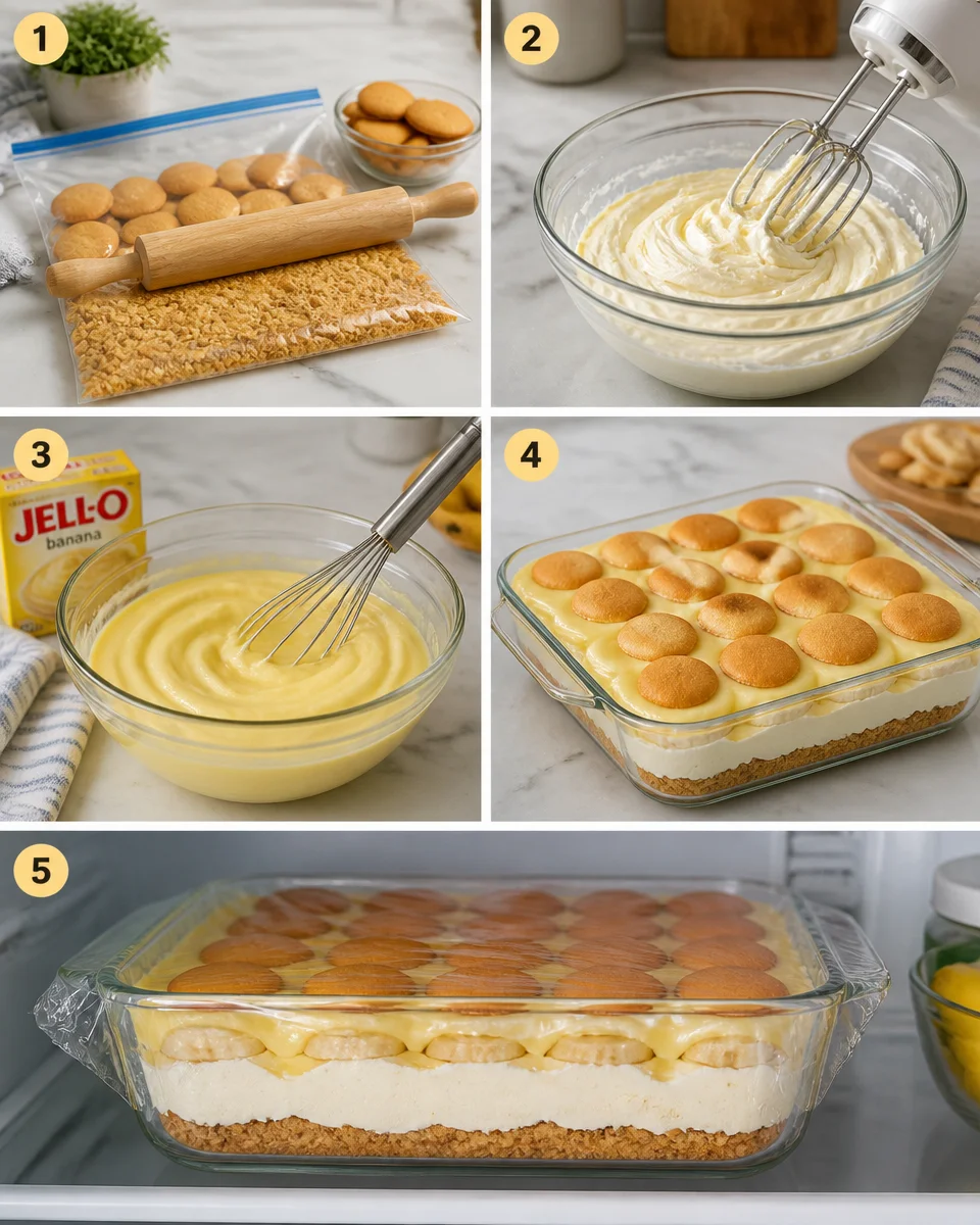 Easy Banana Pudding Cheesecake — No Bake Layered Dessert